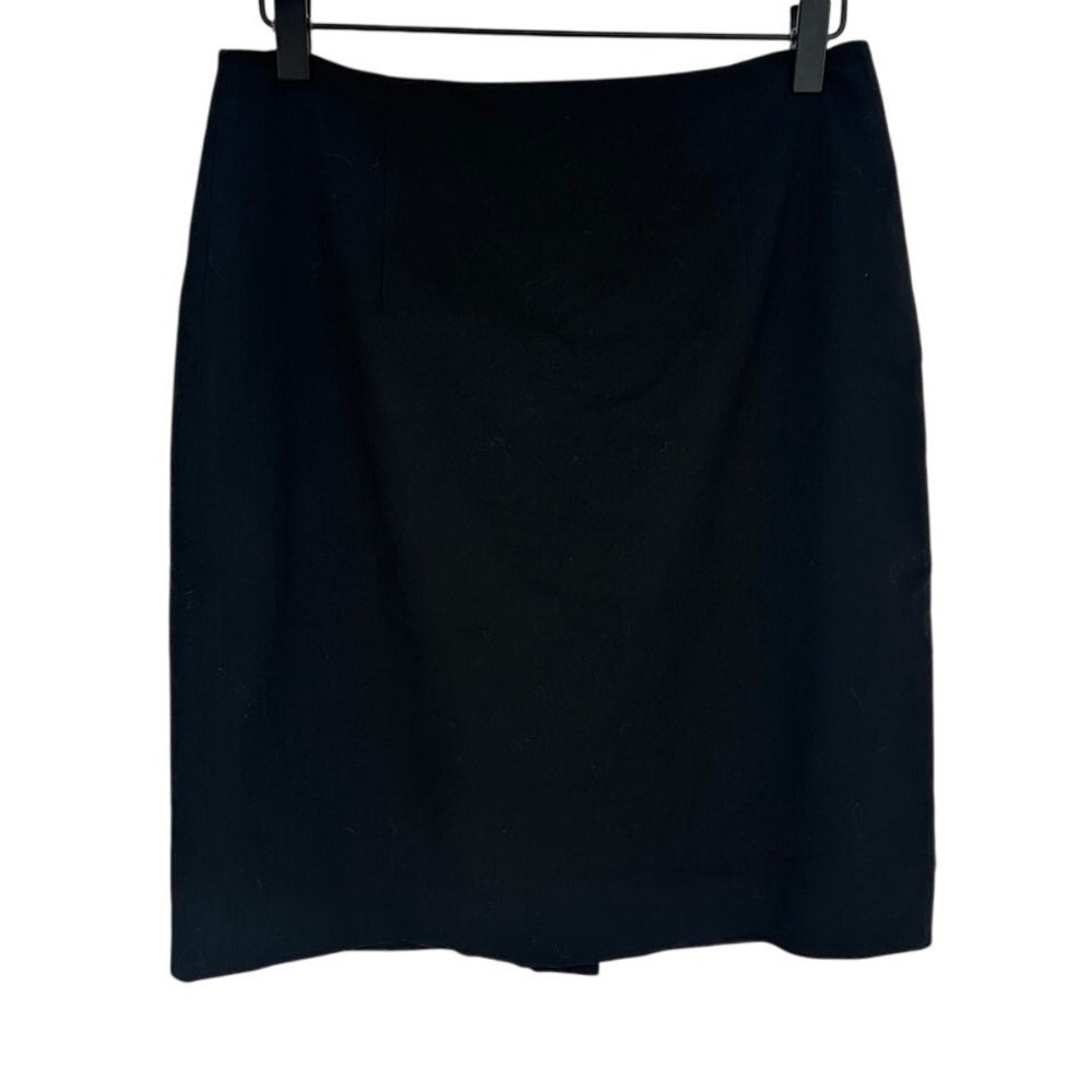 Banana Republic Black Mini Pencil Skirt Womens 4 Back Slit Lined Office Stretch